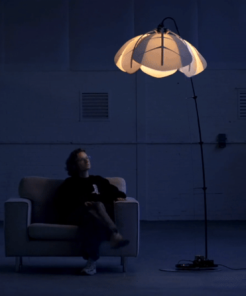 VOUW studio's living lighting blooms like a flower in response to human movement