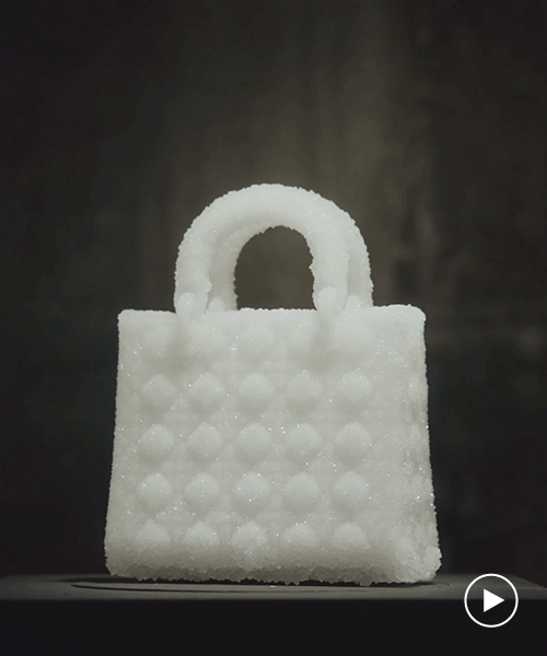 isaac monté grows glimmering, crystallized artifacts from lady dior handbags