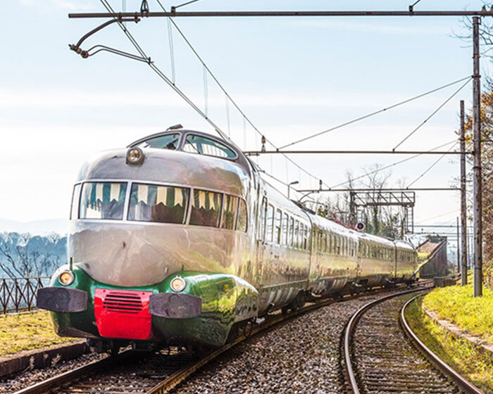 the history of gio ponti's arlecchino train, home of prada frames at milan design week