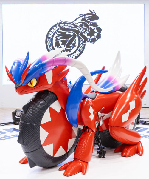 honda releases pokémon koraidon motorcycle with moving hands, face, eyes and feet