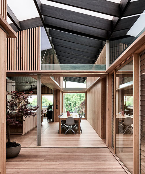 FIGR architecture studio's kross house seems to levitate over coastal garden in australia