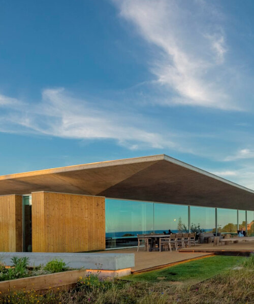 mário martins atelier's casa libre unfolds series of dualities around central patio in portugal