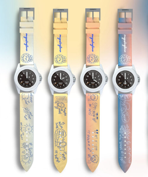 migrating lines interprets time with sunset-to-sunrise watch straps for UNIMATIC