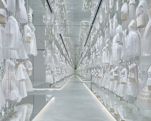OMA / shohei shigematsu designs dior exhibition as architectural dreamscape in seoul