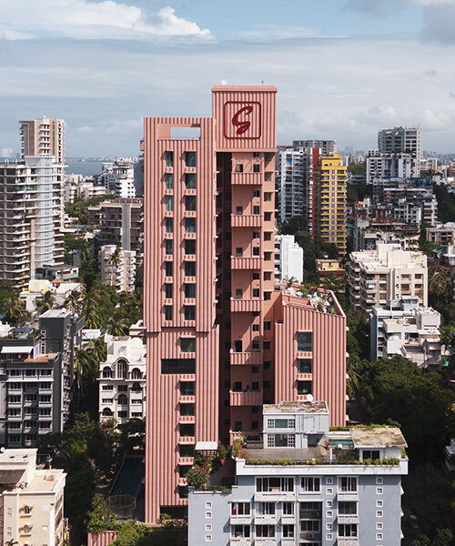 pink tower by satguru builders and NUDES brings sculptural curves to mumbai's skyline