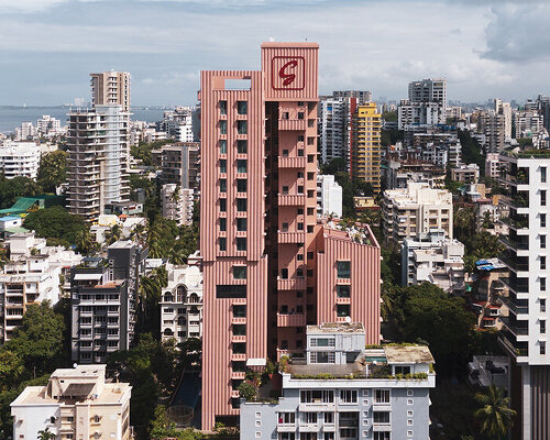 pink tower by satguru builders and NUDES brings sculptural curves to mumbai's skyline