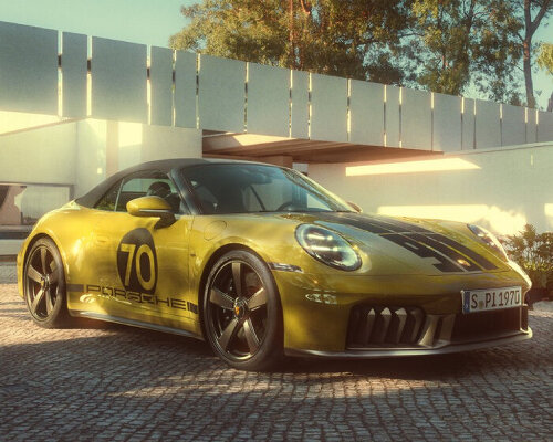 porsche 911 spirit 70 revives retro motorsports style with exterior decals and safety stripes