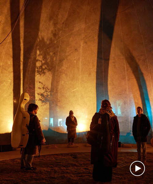 plastique fantastique's domed installation hosts sound and light spectacles in bavaria