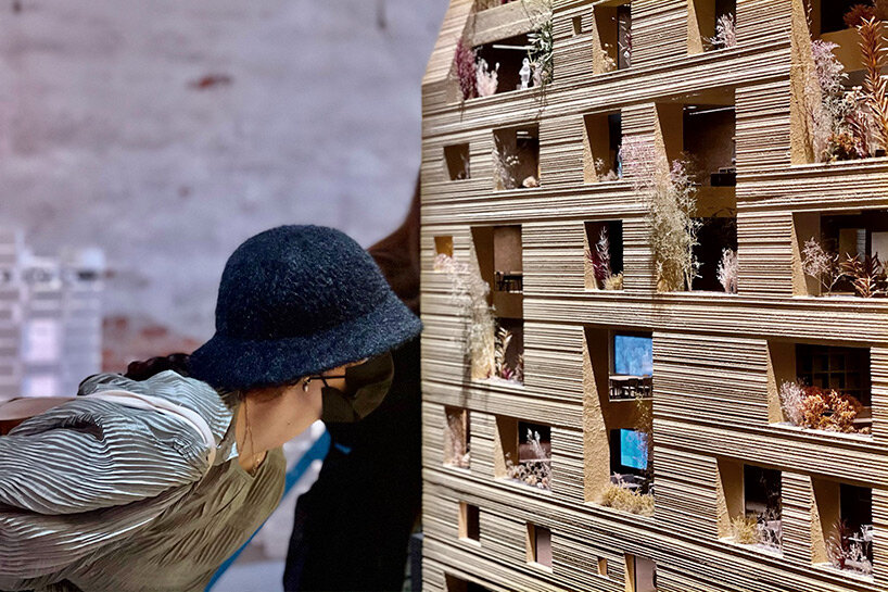lina ghotmeh unveils sculptural model of beirut's 'stone garden' housing at venice biennale